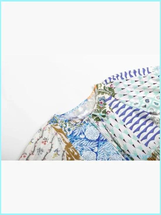 Boho Floral Maxi Dress with Pockets, Lightweight Polyester, Size M - Picture 4 of 7